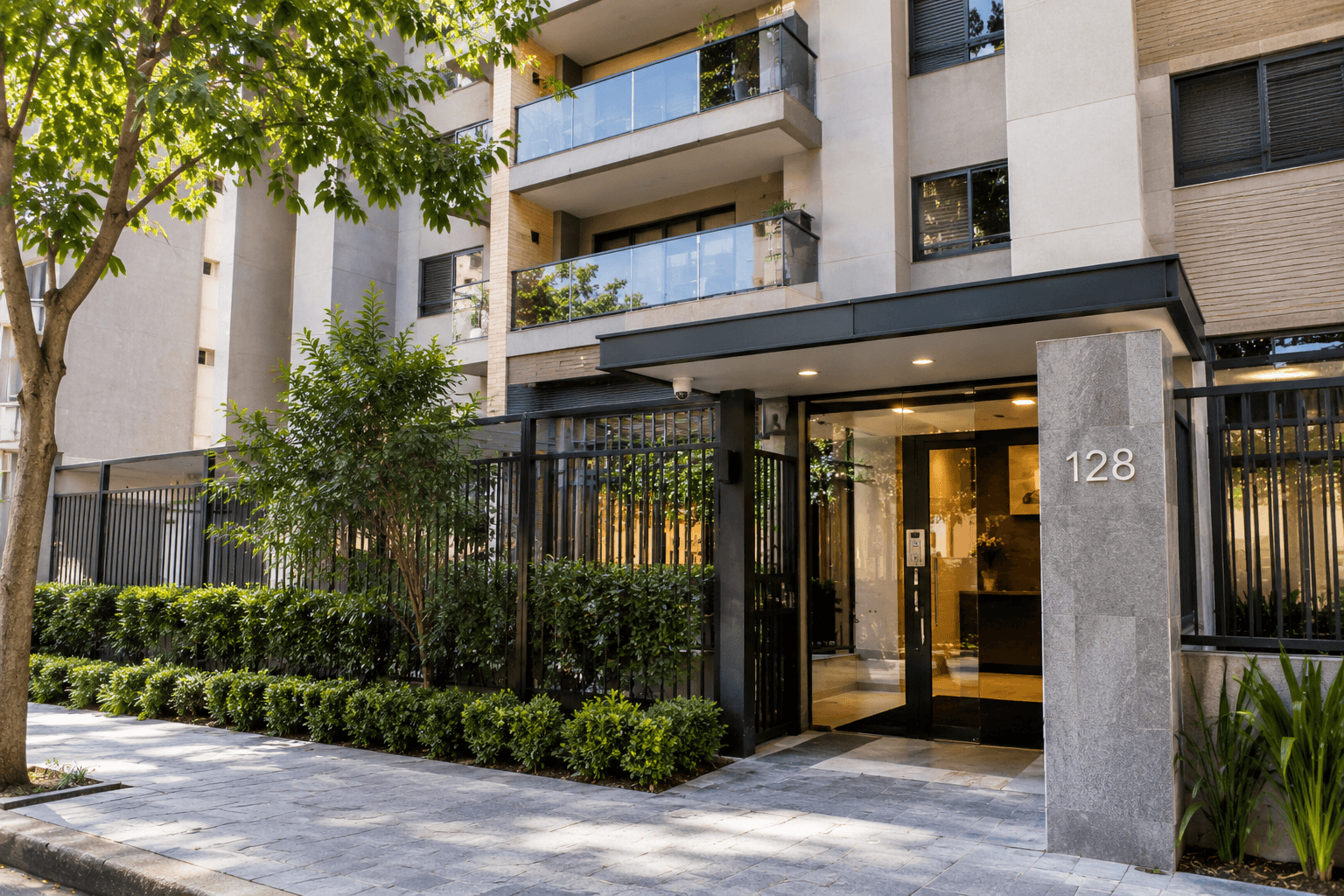 Fachada de prédio residencial, seguro de condomínio